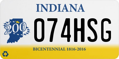 IN license plate 074HSG