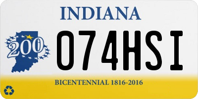 IN license plate 074HSI