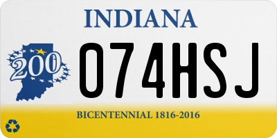 IN license plate 074HSJ