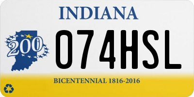 IN license plate 074HSL