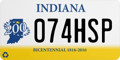 IN license plate 074HSP