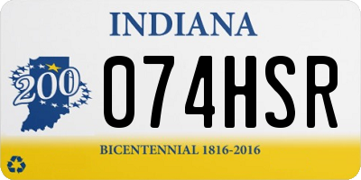 IN license plate 074HSR