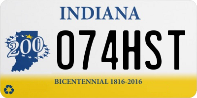 IN license plate 074HST