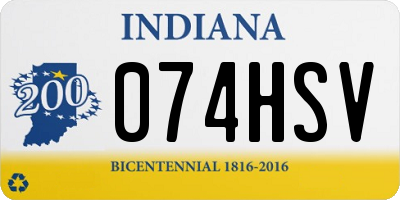 IN license plate 074HSV