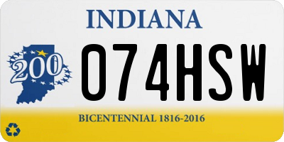 IN license plate 074HSW