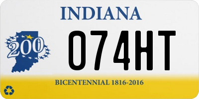 IN license plate 074HT