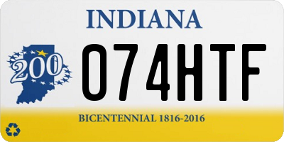 IN license plate 074HTF