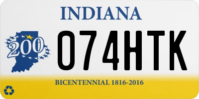 IN license plate 074HTK