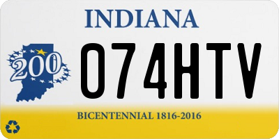 IN license plate 074HTV