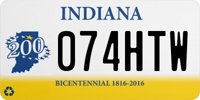 IN license plate 074HTW
