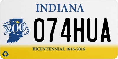 IN license plate 074HUA