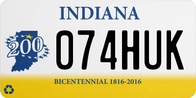 IN license plate 074HUK