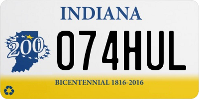 IN license plate 074HUL