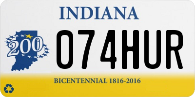 IN license plate 074HUR