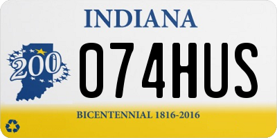 IN license plate 074HUS