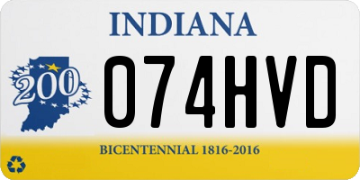IN license plate 074HVD
