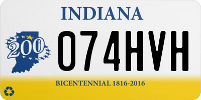 IN license plate 074HVH