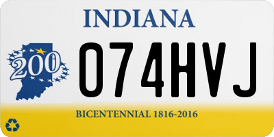 IN license plate 074HVJ