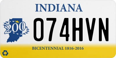 IN license plate 074HVN