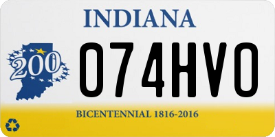 IN license plate 074HVO
