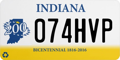 IN license plate 074HVP
