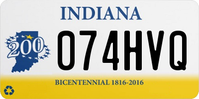 IN license plate 074HVQ