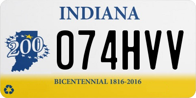 IN license plate 074HVV