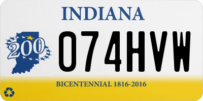 IN license plate 074HVW