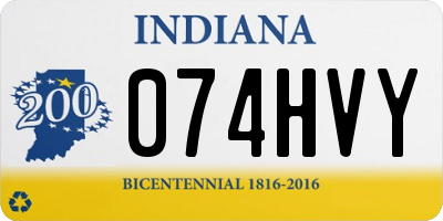 IN license plate 074HVY