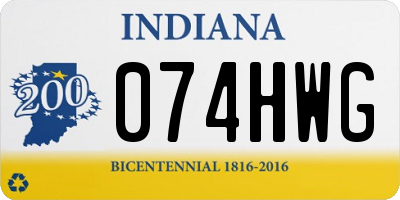 IN license plate 074HWG