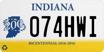 IN license plate 074HWI