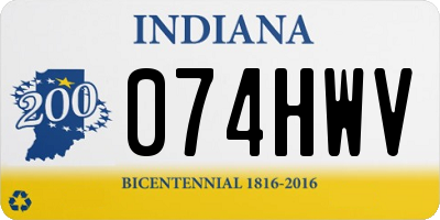 IN license plate 074HWV