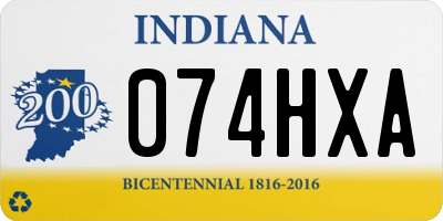 IN license plate 074HXA