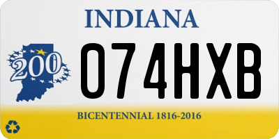 IN license plate 074HXB