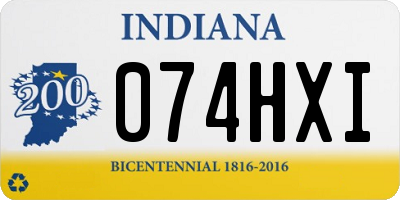 IN license plate 074HXI