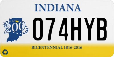 IN license plate 074HYB