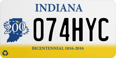 IN license plate 074HYC