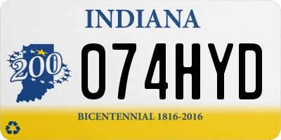 IN license plate 074HYD
