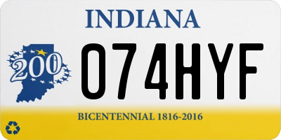 IN license plate 074HYF