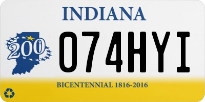 IN license plate 074HYI