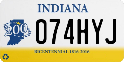 IN license plate 074HYJ