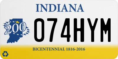 IN license plate 074HYM