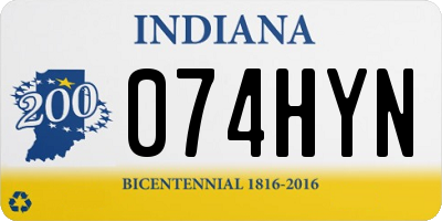 IN license plate 074HYN