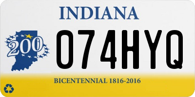 IN license plate 074HYQ