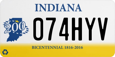IN license plate 074HYV