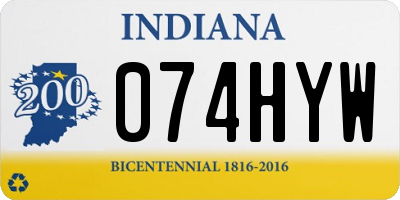 IN license plate 074HYW