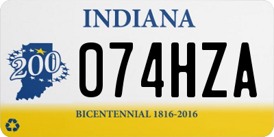 IN license plate 074HZA