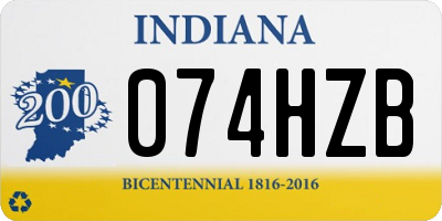 IN license plate 074HZB