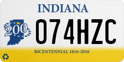 IN license plate 074HZC