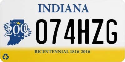 IN license plate 074HZG